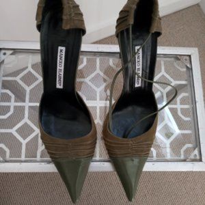 Manolo Blahnik, Army/Hunter Green, Pumps, Size 40EU